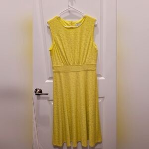 London Style Yellow Midi Dress